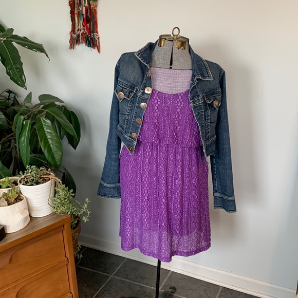 Candies Purple sleeveless stretch lace dress XL - Picture 6 of 6